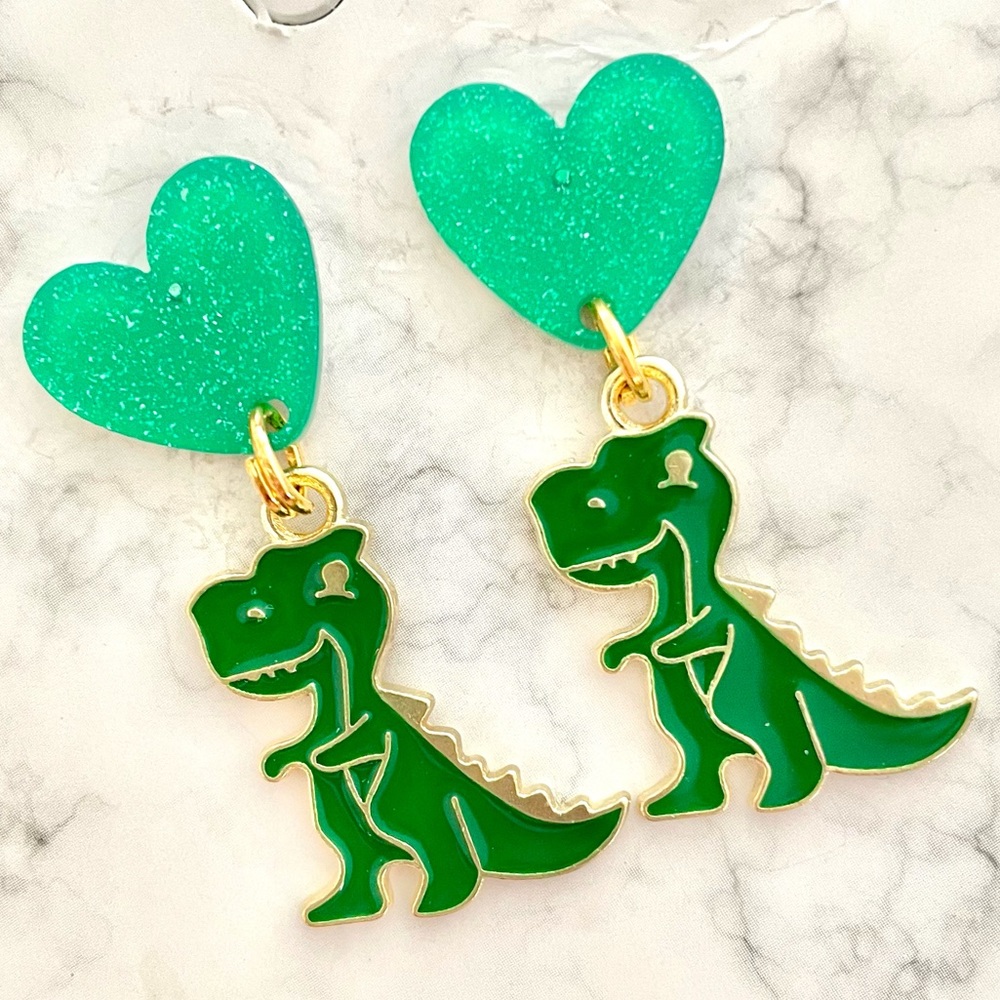 Dinosaur Dangle Earrings